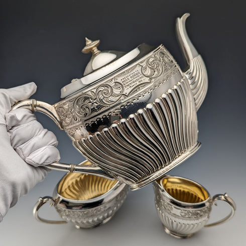 約 1913 年英國古董鍍銀茶具 James Ballatyne & Sons